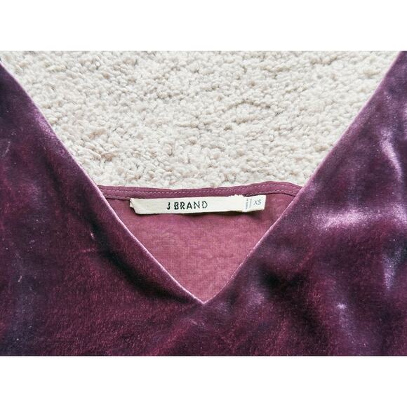 J Brand Lucy Velvet Burgundy Cami Tank Top Venetian XS Romantic Vamp Goth Witchy - Picture 5 of 5